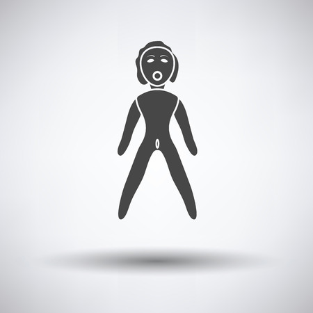 Sex dummy icon on gray background with round shadow. Vector illustration.のイラスト素材