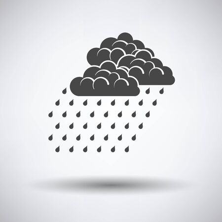 Rainfall icon on gray background with round shadow. Vector illustration.のイラスト素材