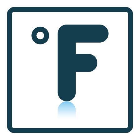 Fahrenheit degree icon. Shadow reflection design. Vector illustration.のイラスト素材
