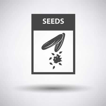 Seed pack icon on gray background with round shadow. Vector illustration.のイラスト素材