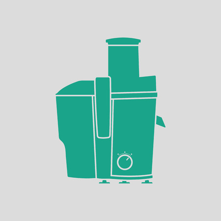 Juicer machine icon. Gray background with green. Vector illustration.のイラスト素材
