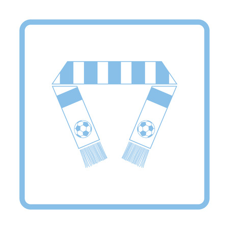 Football fans scarf icon. Blue frame design. Vector illustration.のイラスト素材