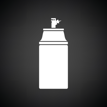 Paint spray icon. Black background with white. Vector illustration.のイラスト素材
