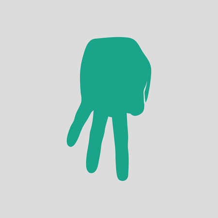 Baseball catcher gesture icon. Gray background with green. Vector illustration.のイラスト素材