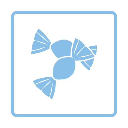 Candy icon. Blue frame design. Vector illustration.のイラスト素材