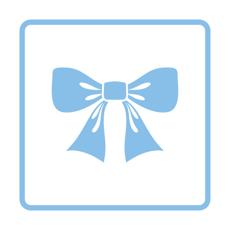Party bow icon. Blue frame design. Vector illustration.のイラスト素材