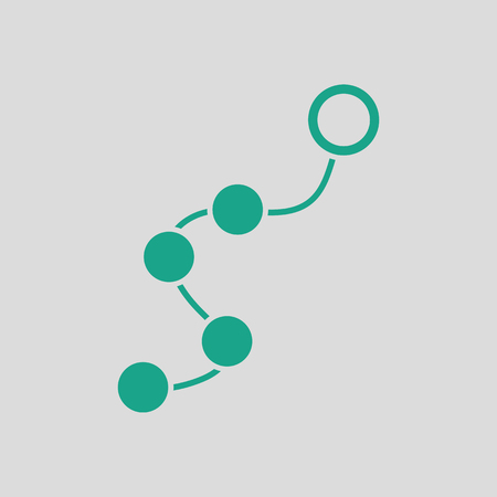 Anal balls on lace icon. Gray background with green. Vector illustration.のイラスト素材