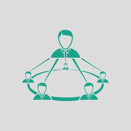 Business team icon. Gray background with green. Vector illustration.のイラスト素材