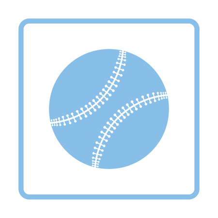 Baseball ball icon. Blue frame design. Vector illustration.のイラスト素材