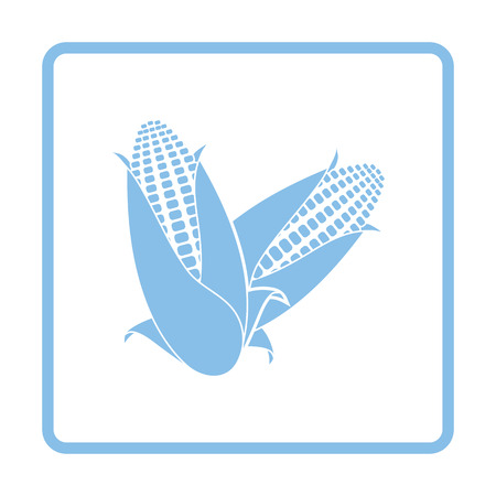 Corn icon. Blue frame design. Vector illustration.のイラスト素材
