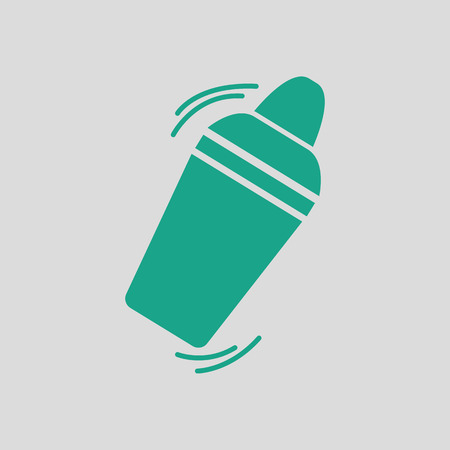Bar shaker icon. Gray background with green. Vector illustration.のイラスト素材