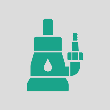 Submersible water pump icon. Gray background with green. Vector illustration.のイラスト素材