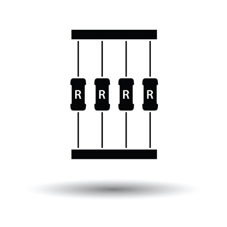 Resistor tape icon. White background with shadow design. Vector illustration.のイラスト素材