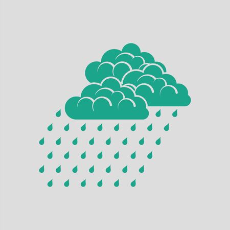 Rainfall icon. Gray background with green. Vector illustration.のイラスト素材
