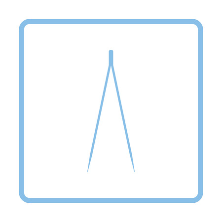 Electric tweezers icon. Blue frame design. Vector illustration.のイラスト素材