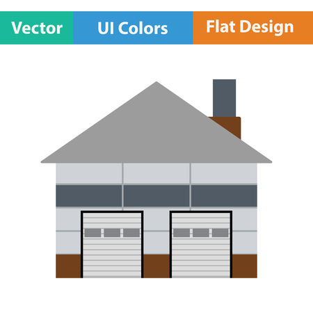 Warehouse logistic concept icon.Flat design. Vector illustration.のイラスト素材