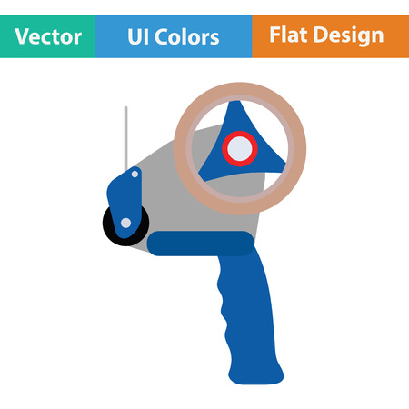 Scotch tape dispenser icon. Flat design. Vector illustration.のイラスト素材