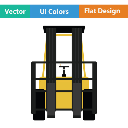 Warehouse forklift icon. Flat design. Vector illustration.のイラスト素材