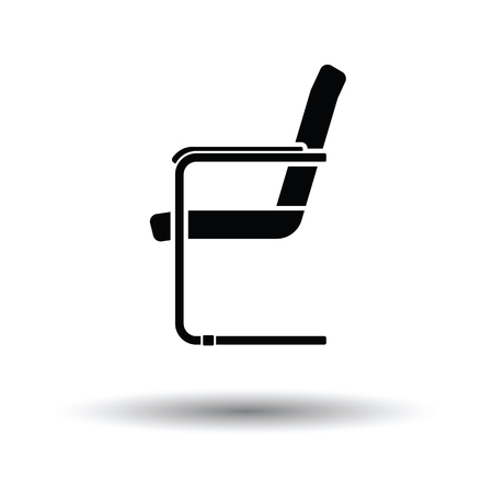 Guest office chair icon. White background with shadow design. Vector illustration.のイラスト素材
