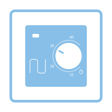Warm floor wall unit icon. Blue frame design. Vector illustration.のイラスト素材