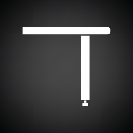 Briefing table console icon. Black background with white. Vector illustration.のイラスト素材