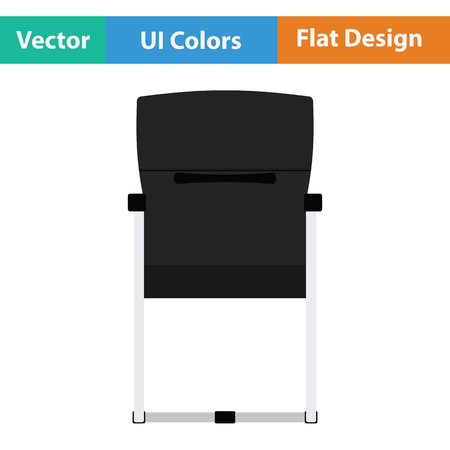 Guest office chair icon. Flat design. Vector illustration.のイラスト素材