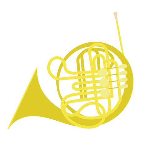 Horn icon. Flat color design illustration.のイラスト素材
