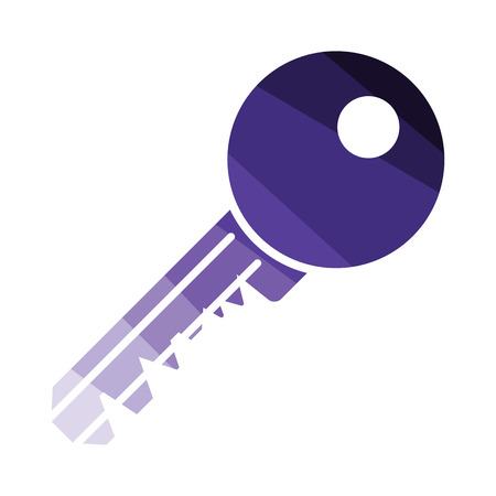 Key icon. Flat color design. Vector illustration.のイラスト素材
