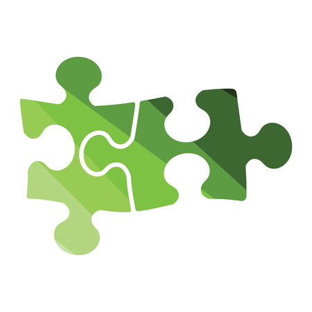 Puzzle decision icon. Flat color design. Vector illustration.のイラスト素材