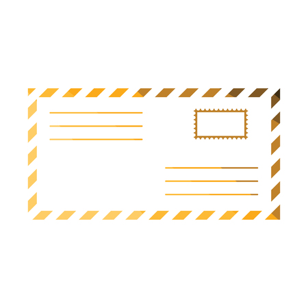 Letter icon. Flat color design. Vector illustration.のイラスト素材