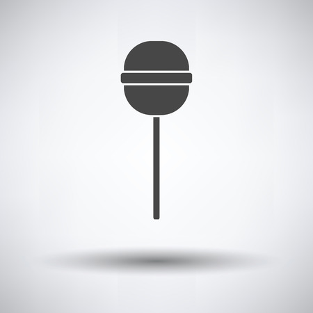 Stick candy icon on gray background, round shadow. Vector illustration.のイラスト素材