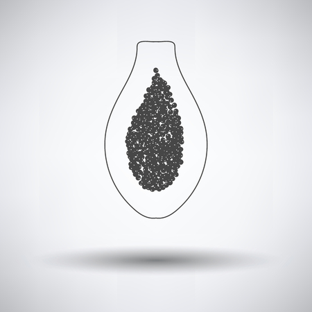 Icon of Papaya on gray background, round shadow. Vector illustration.のイラスト素材