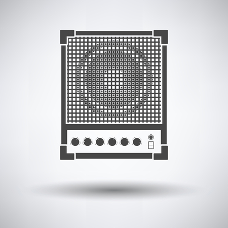 Audio monitor icon on gray background, round shadow. Vector illustration.のイラスト素材