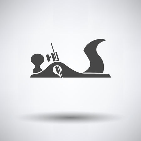 Jack-plane tool icon on gray background, round shadow. Vector illustration.のイラスト素材