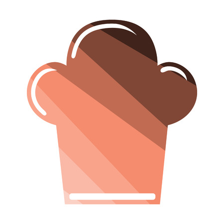 Chief cap icon. Flat color design. Vector illustration.のイラスト素材