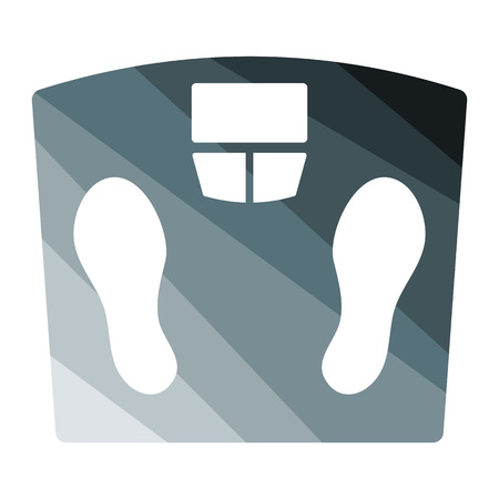 Floor scales icon. Flat color design. Vector illustration.のイラスト素材