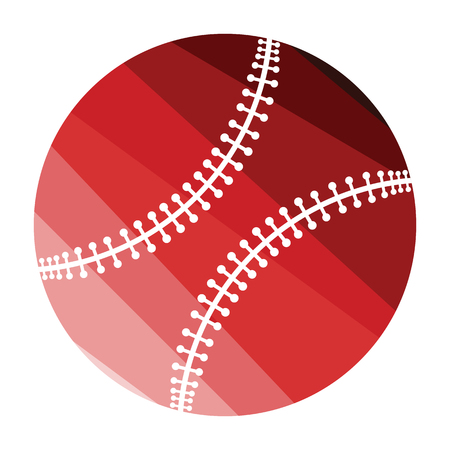 Baseball ball icon. Flat color design. Vector illustration.のイラスト素材