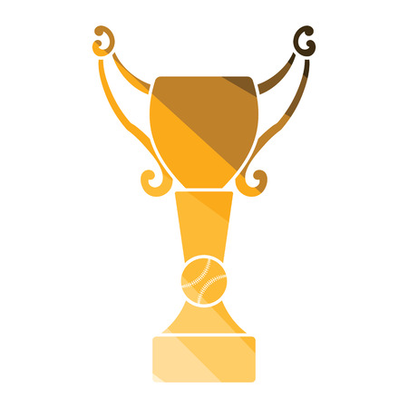Baseball cup icon. Flat color design. Vector illustration.のイラスト素材