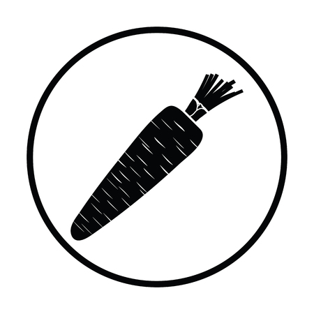 Carrot  icon. Thin circle design. Vector illustration.のイラスト素材