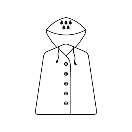 Icon of raincoat. Thin line design. Vector illustration.のイラスト素材