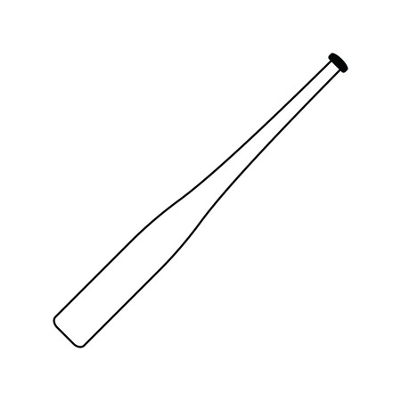 Baseball bat icon. Thin line design. Vector illustration.のイラスト素材