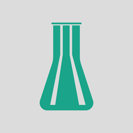 Chemical bulbs icon. Gray background with green. Vector illustration.のイラスト素材