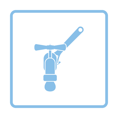 Icon of wrench and faucet. Blue frame design. Vector illustration.のイラスト素材