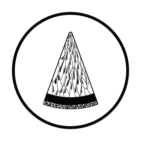 Icon of Lemon. Thin circle design. Vector illustration.のイラスト素材