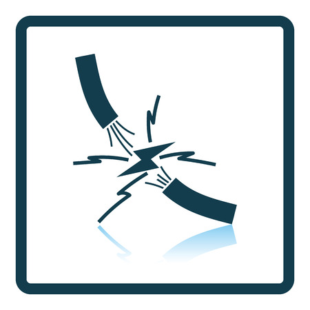 Icon of Wire . Shadow reflection design. Vector illustration.のイラスト素材