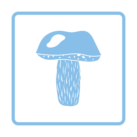 Mushroom  icon. Blue frame design. Vector illustration.のイラスト素材