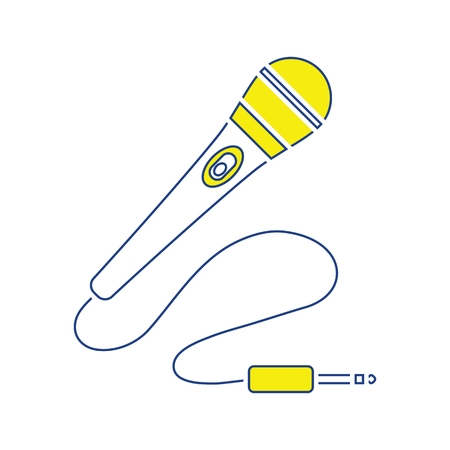 Karaoke microphone  icon. Thin line design. Vector illustration.のイラスト素材