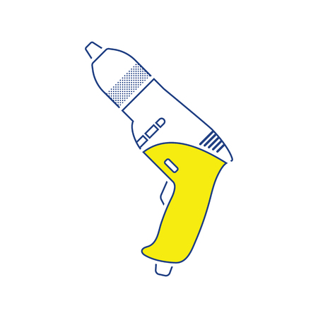 Icon of electric drill. Thin line design. Vector illustration.のイラスト素材