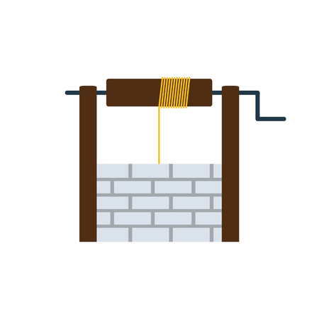 Well icon. Flat color design. Vector illustration.のイラスト素材