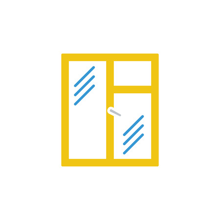 Icon of closed window frame. Flat design. Vector illustration.のイラスト素材